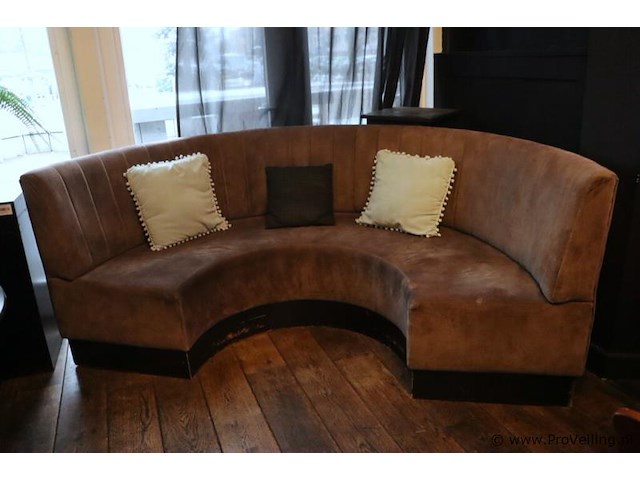 Halfronde zitbank incl. sierkussens - afbeelding 1 van  6