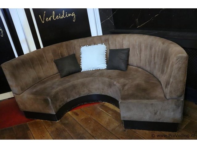 Halfronde zitbank incl. sierkussens - afbeelding 1 van  7