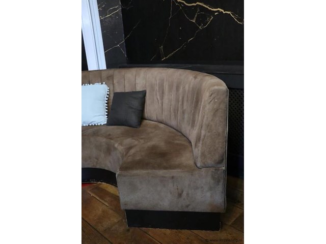 Halfronde zitbank incl. sierkussens - afbeelding 2 van  7