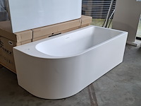 Halfvrijstaand ligbad, best design, living, mat wit - afbeelding 1 van  6