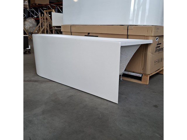 Halfvrijstaand ligbad, best design, living, mat wit - afbeelding 3 van  6