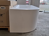 Halfvrijstaand ligbad, best design, living, mat wit - afbeelding 4 van  6