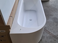 Halfvrijstaand ligbad, best design, living, mat wit - afbeelding 5 van  6