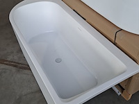 Halfvrijstaand ligbad, best design, living, mat wit - afbeelding 6 van  6