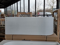 Halfvrijstaand ligbad, fibrex, glans wit - afbeelding 2 van  6