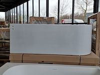 Halfvrijstaand ligbad , glans wit - afbeelding 2 van  6