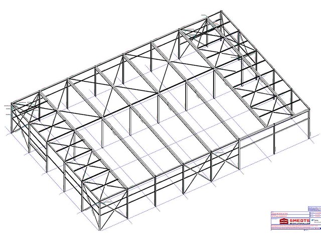Hallen staalconstructie 1350m2 - afbeelding 1 van  8