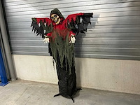 Halloween animatronic skelet met vleugels - afbeelding 1 van  5