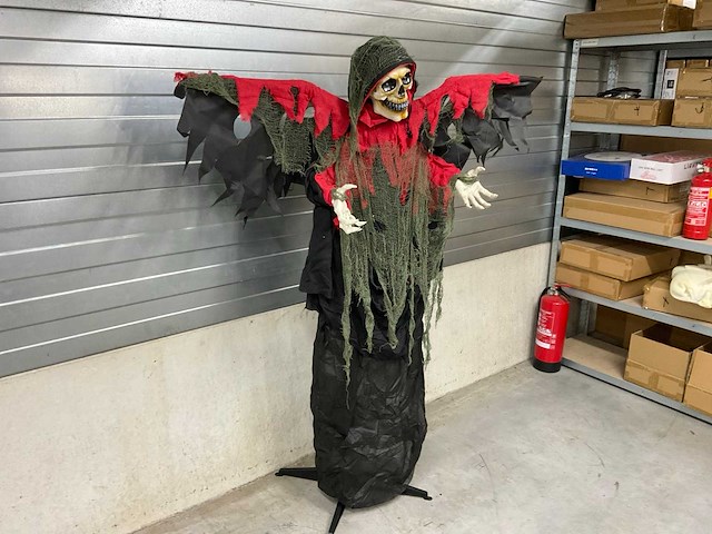 Halloween animatronic skelet met vleugels - afbeelding 2 van  5