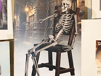 Halloween figuren in 15 dozen. diverse figuren skelet, piratenkist en hangende decoraties - afbeelding 7 van  8