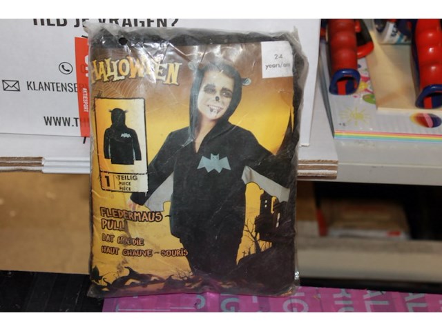 Halloween vleermuistrui maat 2-4 jaar - afbeelding 2 van  3