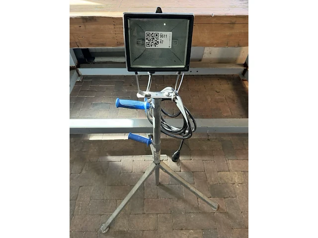 Halogeen bouwlamp met statief, swinko, 70.015 (statief), zwart/zilver/blauw, 230 v - afbeelding 1 van  4