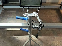 Halogeen bouwlamp met statief, swinko, 70.015 (statief), zwart/zilver/blauw, 230 v
