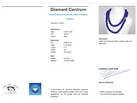 Halsketting met lapis lazuli en witgouden sluiting met diamant - afbeelding 4 van  10