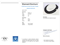 Halsketting met onix edelsteen en een witgouden sluiting met diamant - afbeelding 3 van  9