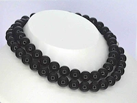 Halsketting onix witgouden sluiting diamant - afbeelding 4 van  9
