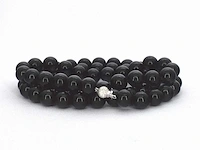 Halsketting onix witgouden sluiting diamant - afbeelding 8 van  9