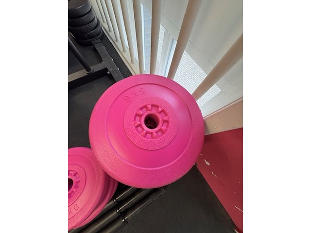 Halterrek met gewichten en toebehoren, grijs - afbeelding 7 van  9