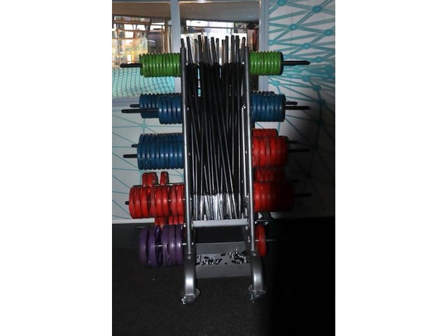 Halterschijven- en halterstangenrek - 130x120x160cm - afbeelding 1 van  9