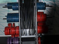 Halterschijven- en halterstangenrek - 130x120x160cm - afbeelding 1 van  9