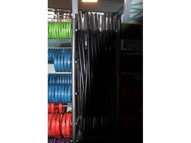 Halterschijven- en halterstangenrek - 130x120x160cm - afbeelding 2 van  9