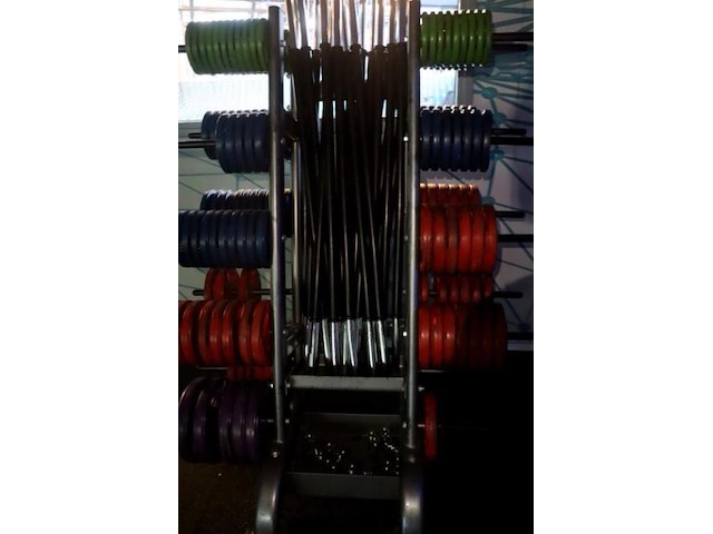 Halterschijven- en halterstangenrek - 130x120x160cm - afbeelding 3 van  9