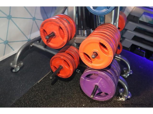 Halterschijven- en halterstangenrek - 130x120x160cm - afbeelding 5 van  9