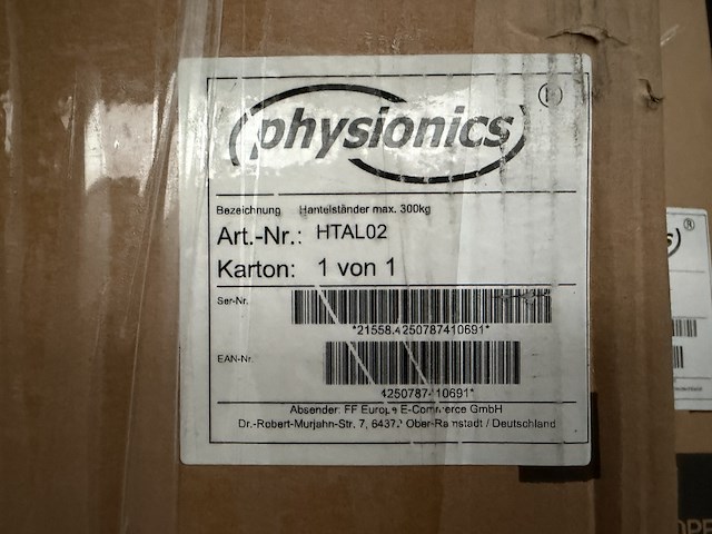 Halterstandaard ca. 47x100x95 cm physionics, htal02 - afbeelding 4 van  5