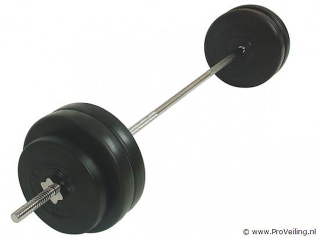 Halterstang 60kg incl. gewichten - afbeelding 1 van  3