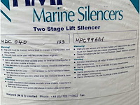 Halyard dual chamber exhaust engine muffler grp white 127 - 152mm - h001489 - afbeelding 8 van  8