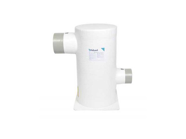 Halyard dual chamber exhaust engine muffler grp white 127 - 152mm - h001489 - afbeelding 1 van  3