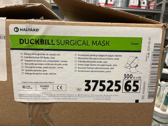 Halyard duckbill surgical mask (1200x) - afbeelding 3 van  4