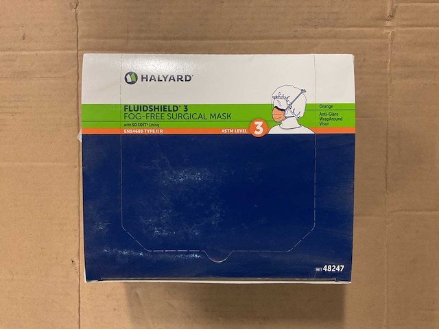 Halyard fluidshield 3 fog-free surgical mask (950x) - afbeelding 4 van  6