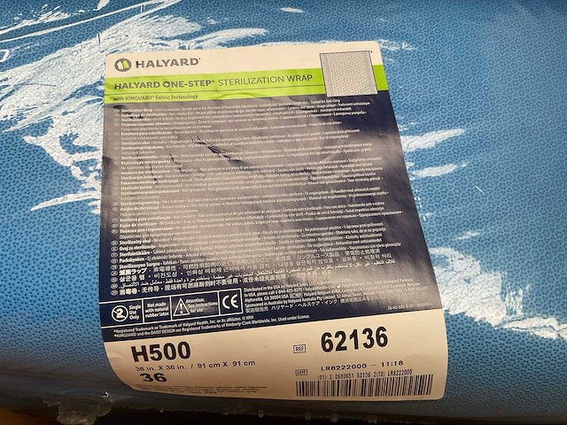 Halyard h500 sterilization wrap (144x) - afbeelding 2 van  2