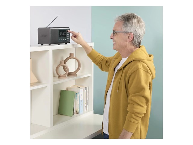 Hama digitale radio dr1001bt fm/dab/dab+ zwart - afbeelding 4 van  5