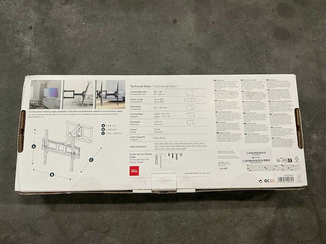 Hama fullmotion tv wall bracket - afbeelding 3 van  3