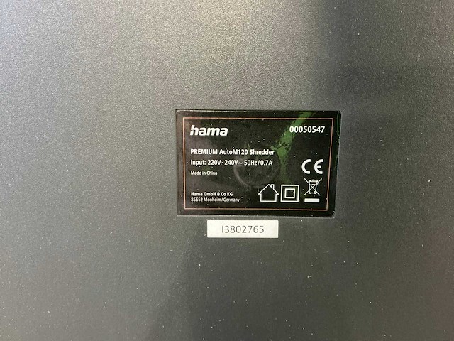 Hama premium autom120 papierversnipperaar - afbeelding 6 van  7