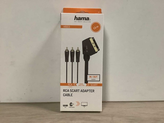 Hama scart-stekker - 3 cinch-stekkers videokabel - circa (600 stk) - afbeelding 2 van  6