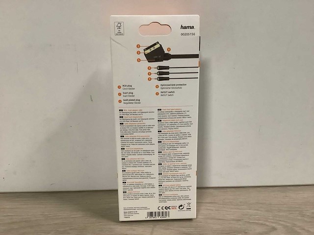 Hama scart-stekker - 3 cinch-stekkers videokabel - circa (600 stk) - afbeelding 3 van  6