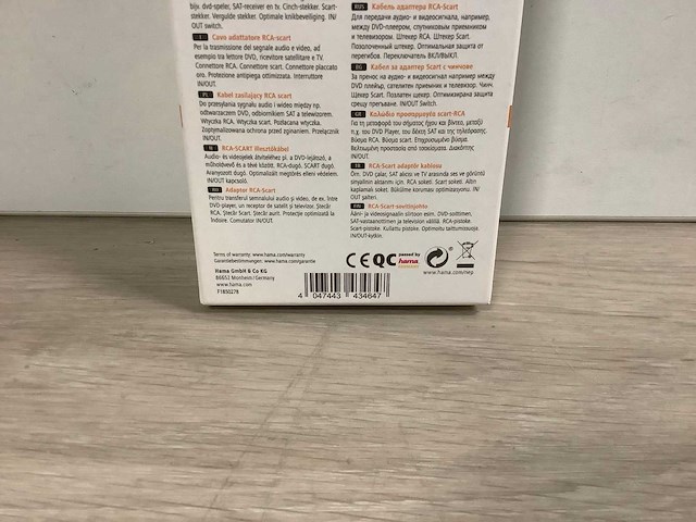 Hama scart-stekker - 3 cinch-stekkers videokabel - circa (600 stk) - afbeelding 4 van  6