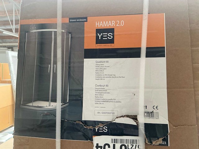Hamar 2.0 quadrant 90cm (r55) g007002120 douchecabine - afbeelding 2 van  3