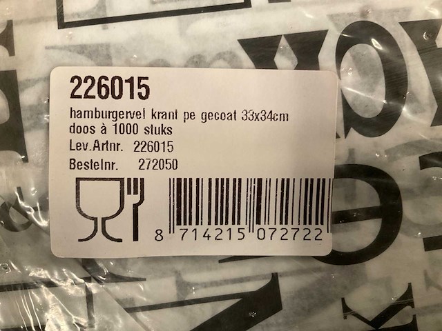 Hamburgervel pe gecoat (60000x) - afbeelding 2 van  3