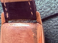 Hamilton 10kt goldfilled heren tank horloge - afbeelding 4 van  9