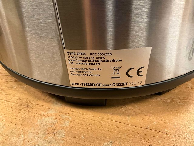 Hamilton beach gr 05 rijstkoker - afbeelding 7 van  7