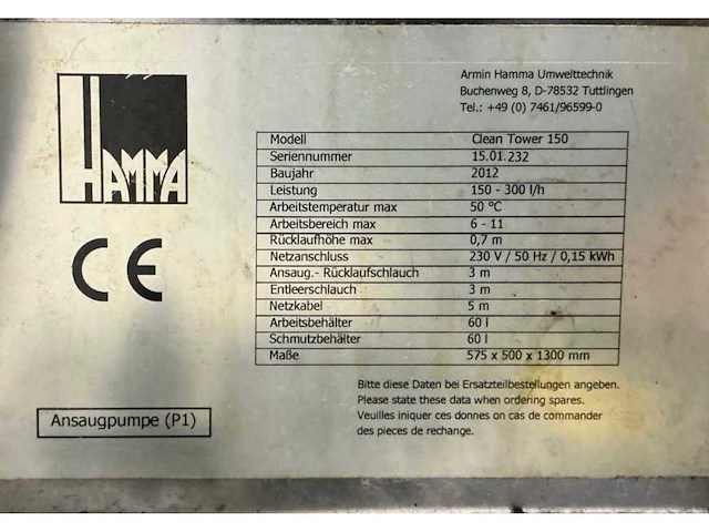 Hamma clean tower 150 industriële stofzuiger - afbeelding 5 van  5