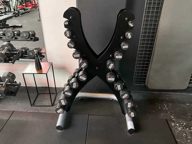 Hammer strenght dumbbell rack met dumbbells - afbeelding 3 van  5