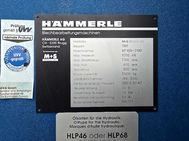 Hammerle - 1991 - ap 100 2100 - cnc-kantbank - afbeelding 14 van  14