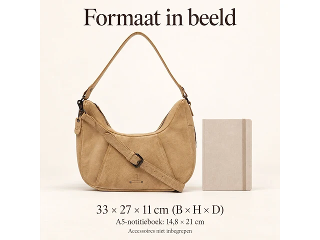 Hand- en schoudertas dr amsterdam, beige - afbeelding 6 van  6