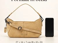 Hand- en schoudertas dr amsterdam, beige - afbeelding 6 van  6
