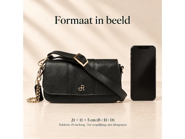 Hand- en schoudertas dr amsterdam, black - afbeelding 6 van  6